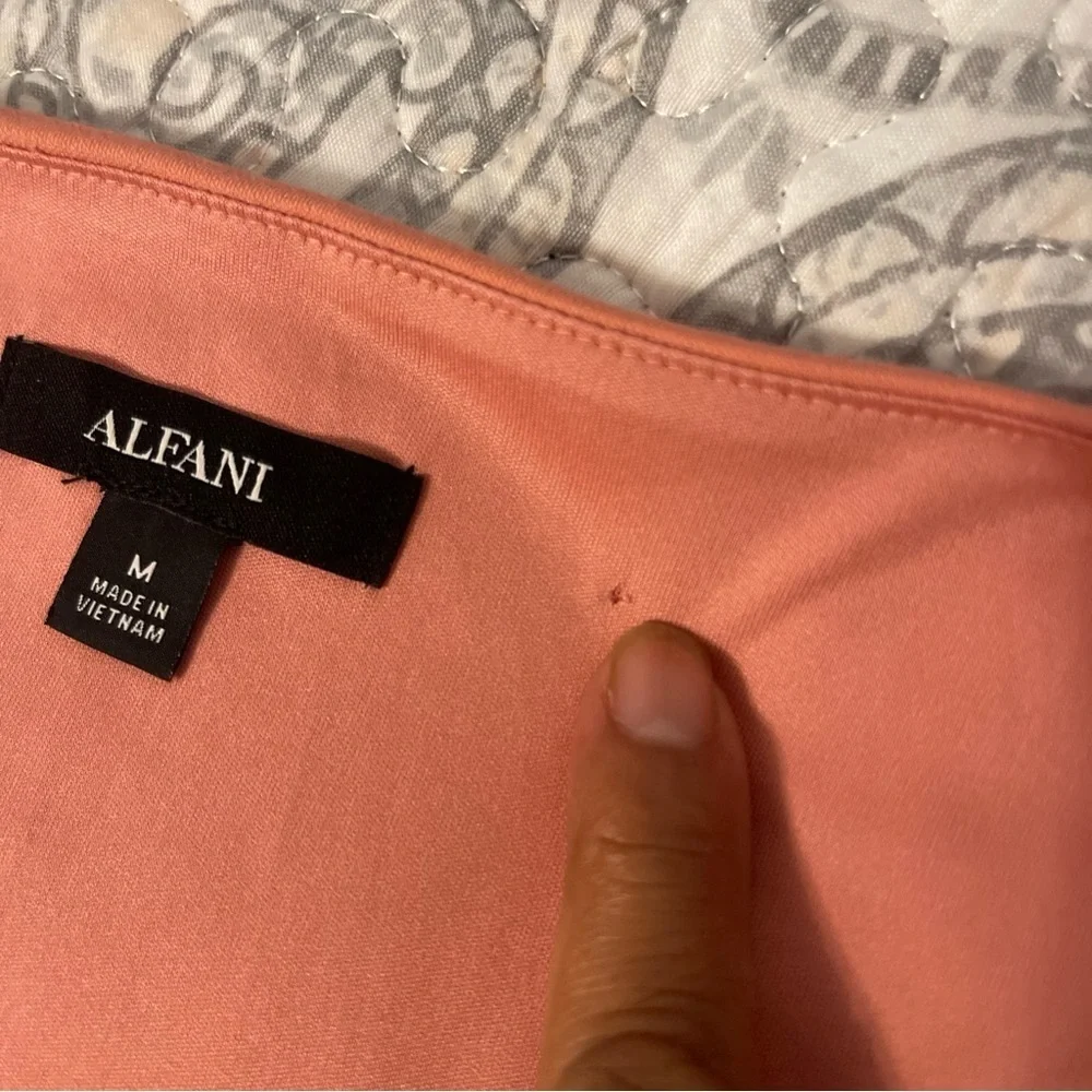 Alfani Women's Layered-Look Midi
Sleeveless Dress Size M Sunrise Coral - Picture 8 of 15